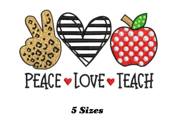 Peace Love Teach: A Charming Design for Handmade Gifts