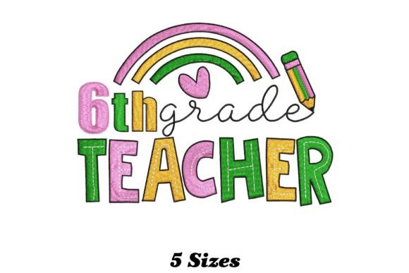Review: 6th Grade Teacher Embroidery Design for Etsy Shops
