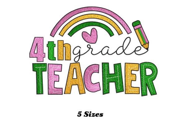 Review: Lovely 4th Grade Teacher Embroidery Design